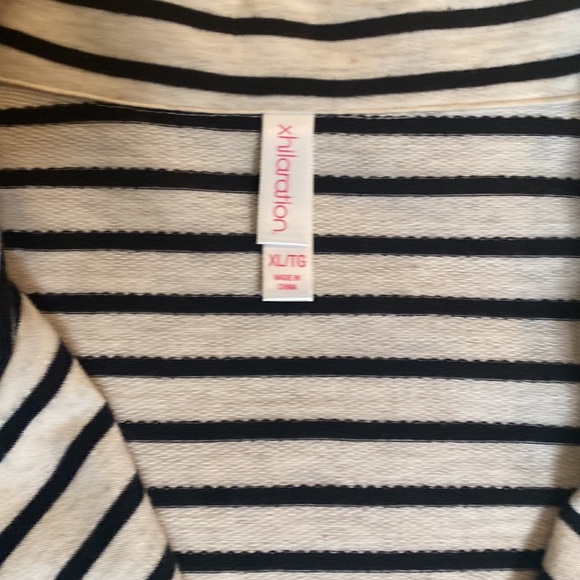 Cotton Striped Blazer Cardigan - Picture 3 of 7